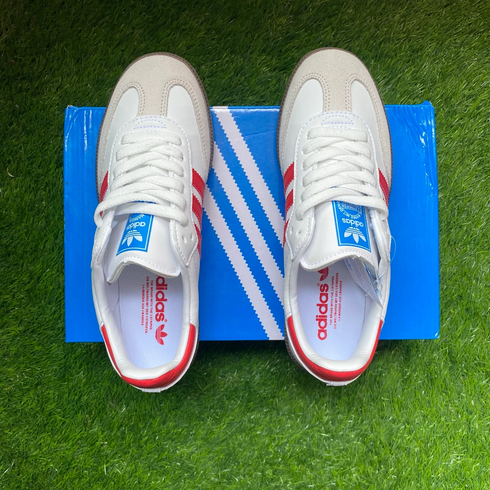 Adidas Samba OG Brancas e Vermelhas | Tamanho 39 | Novas | Com Caixa – photo 4